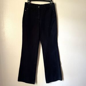 OLSEN Europe Mona Straight Leg Rockabilly High Rise Jeans, Black- Size 4